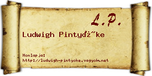 Ludwigh Pintyőke névjegykártya
